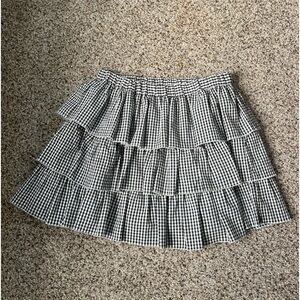 Forever 21 Skirt Black and White Striped Size M